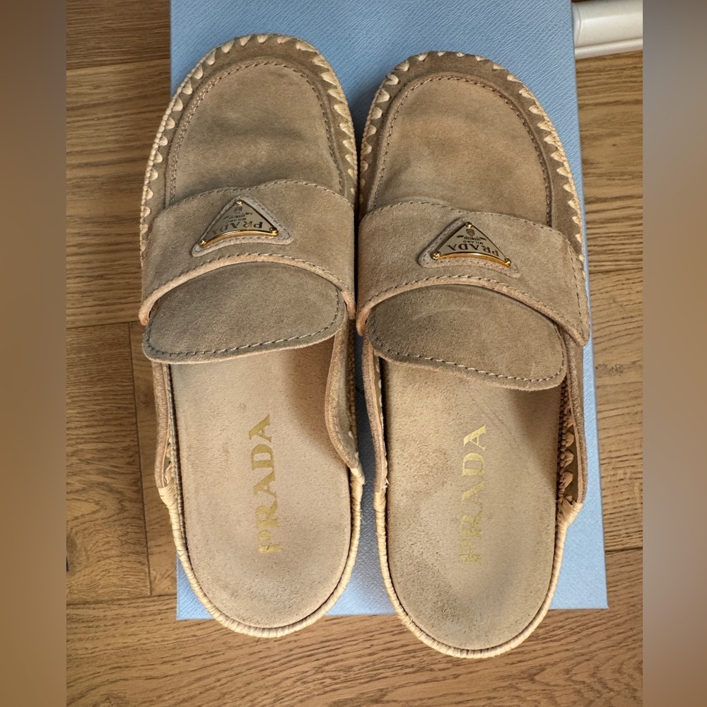 Prada Suede Mule Espadrille Size 38